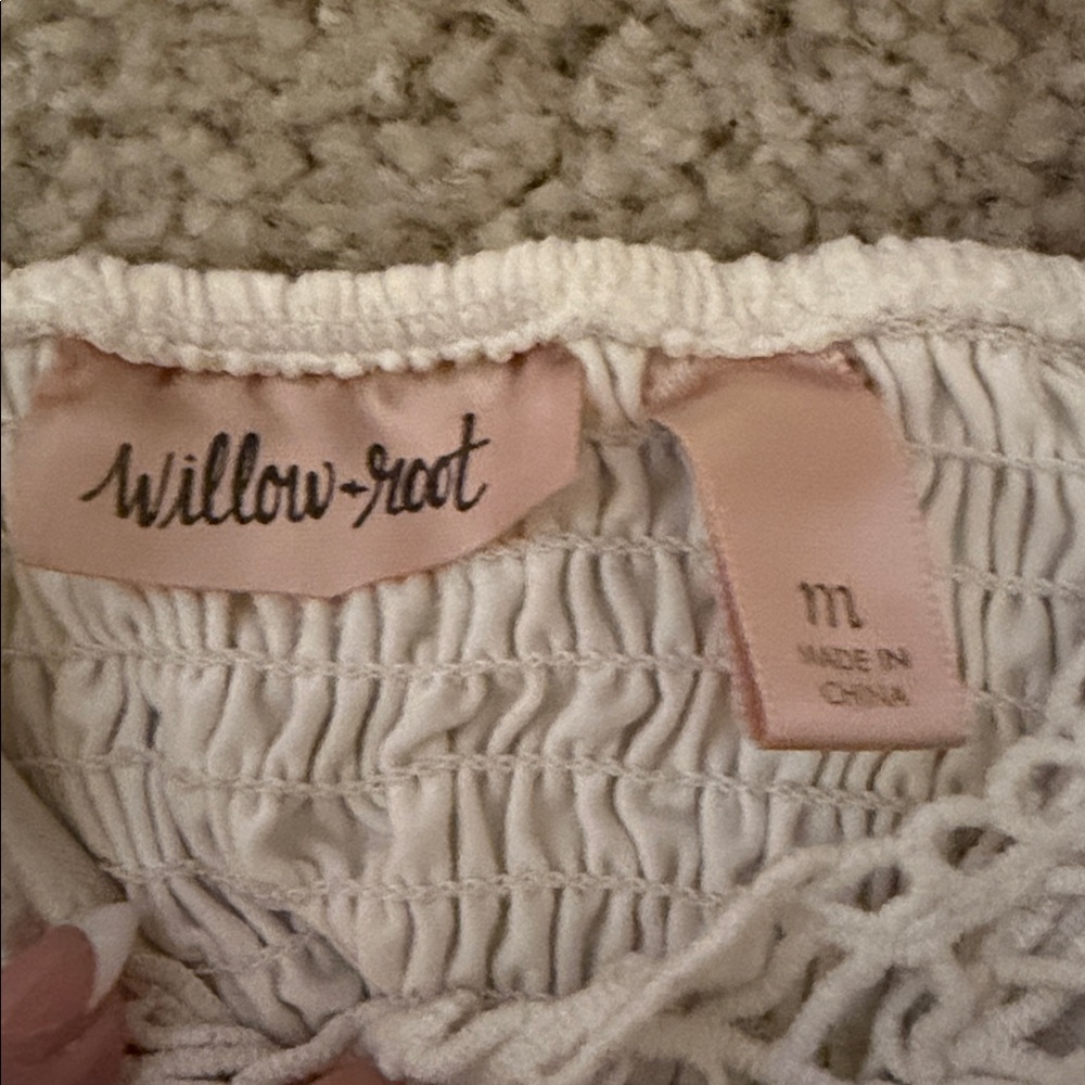 Crochet Lace Bralette Camisole in Ivory - Picture 2 of 4
